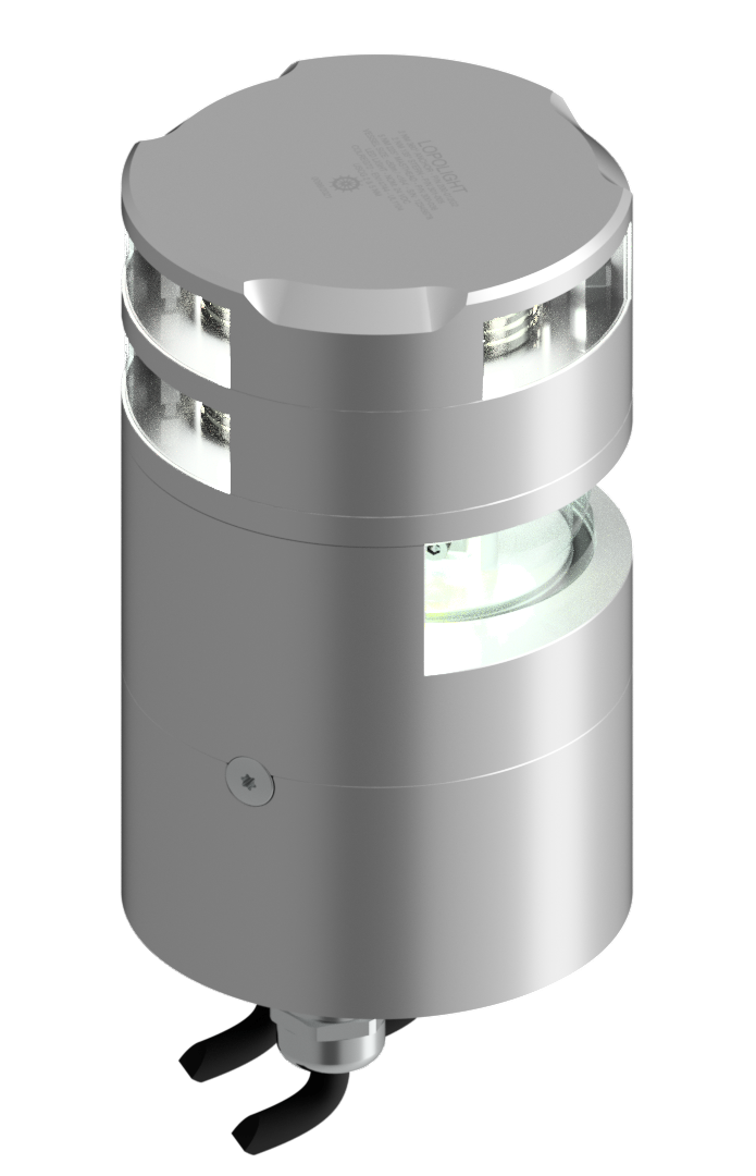 5nm Masthead + 2nm 135° Stern + 360° White, silver 5nm Masthead + 2nm 135° Stern + 360° White, silver